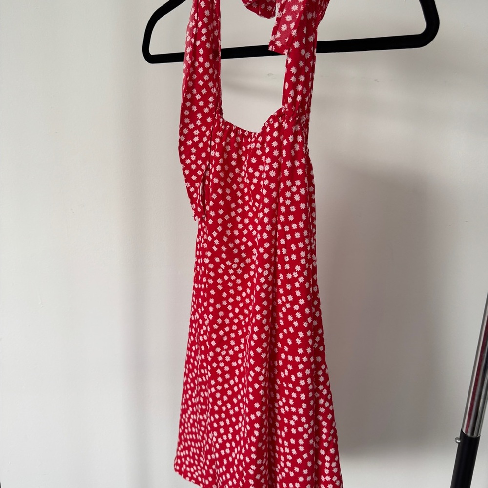 SHEIN Red and White Floral Dress - Picture 2 of 6